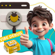 Тестирование & Vibe Debug. Охотники за багами - КИБЕРшкола программирования для детей, компьютерные курсы для школьников, начинающих и подростков - KIBERone г. Озерск