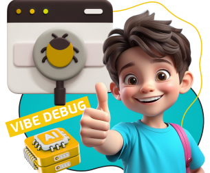 Тестирование & Vibe Debug. Охотники за багами - КИБЕРшкола программирования для детей, компьютерные курсы для школьников, начинающих и подростков - KIBERone г. Озерск